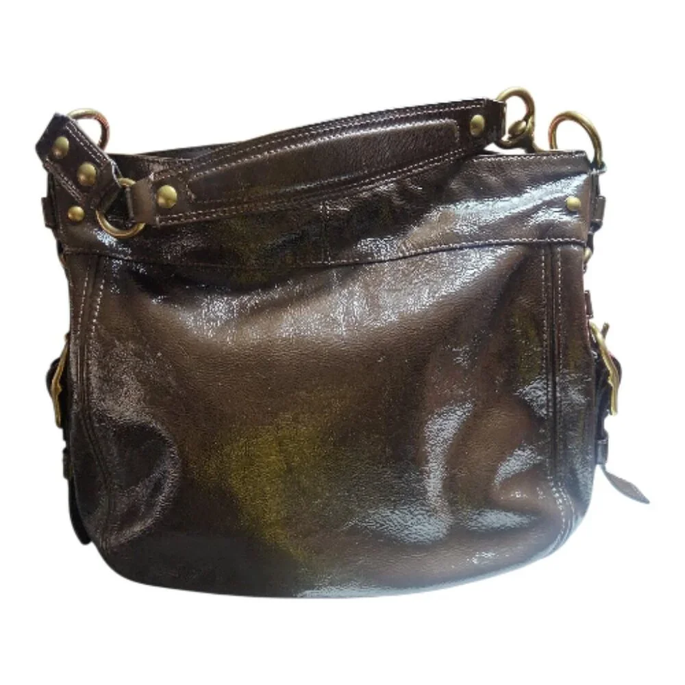 Coach Pre-loved Hobo Patent Leather Shoulder Bag